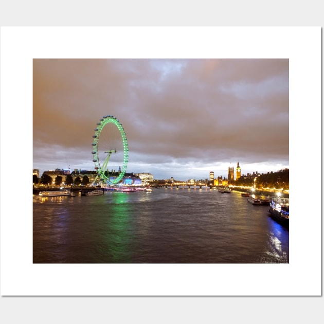 London by night Wall Art by Ludwig Wagner